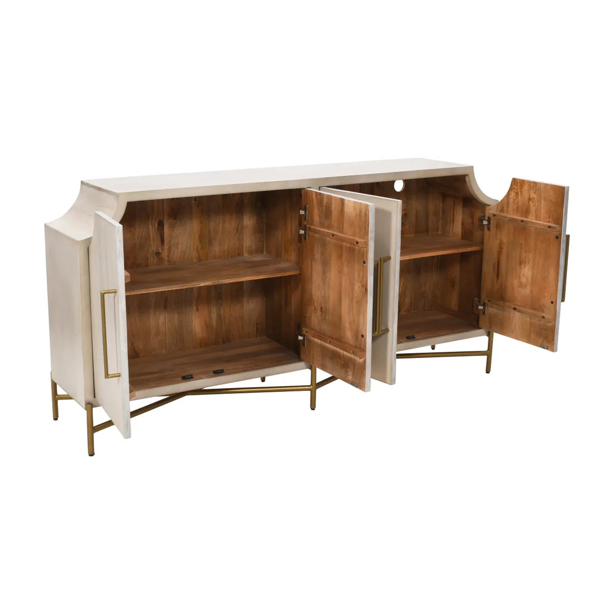 Brentwood Four-door Sideboard, Buffet, or Credenza | 80 x 16 x 39 (in)