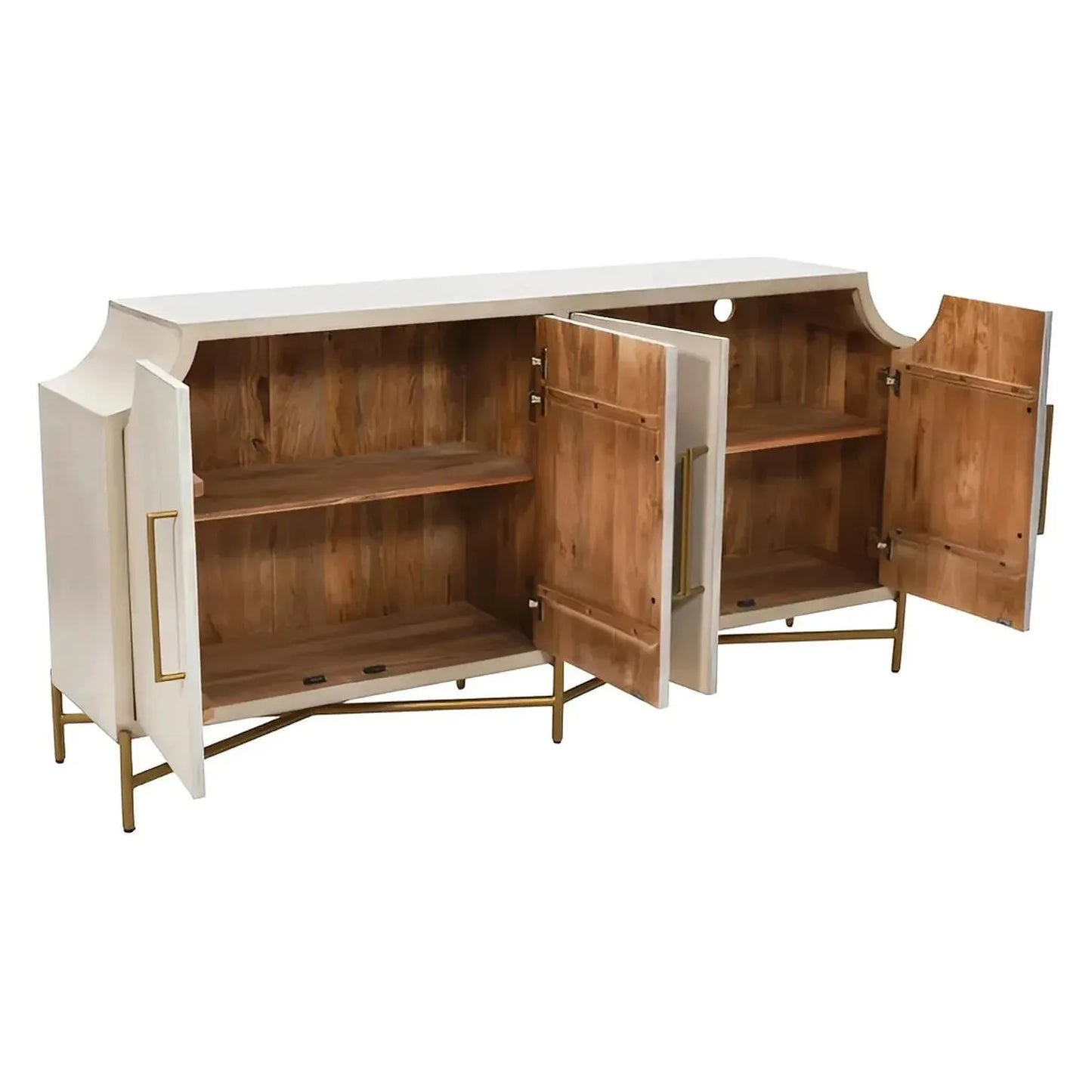 Brentwood Four-door Sideboard, Buffet, or Credenza | 80 x 16 x 39 (in)