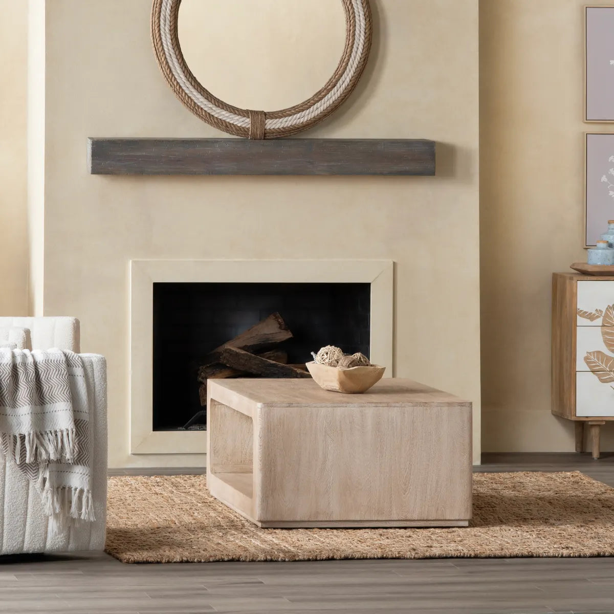 Ashford Open Block Rectangular Cocktail or Coffee Table