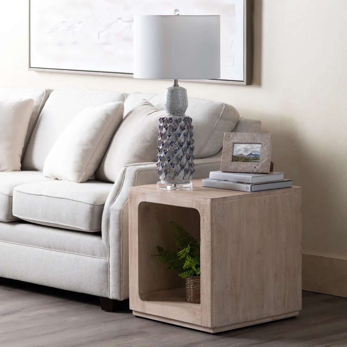 Ashford Square Open Cube End Table – Light Finish (Set of 2)