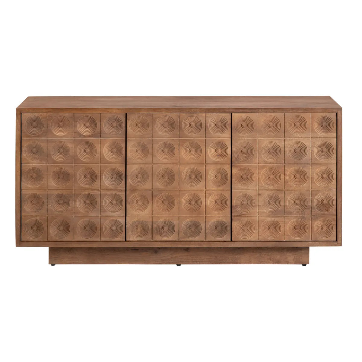 Invermere Three-Door Sideboard - Brown - Transitional