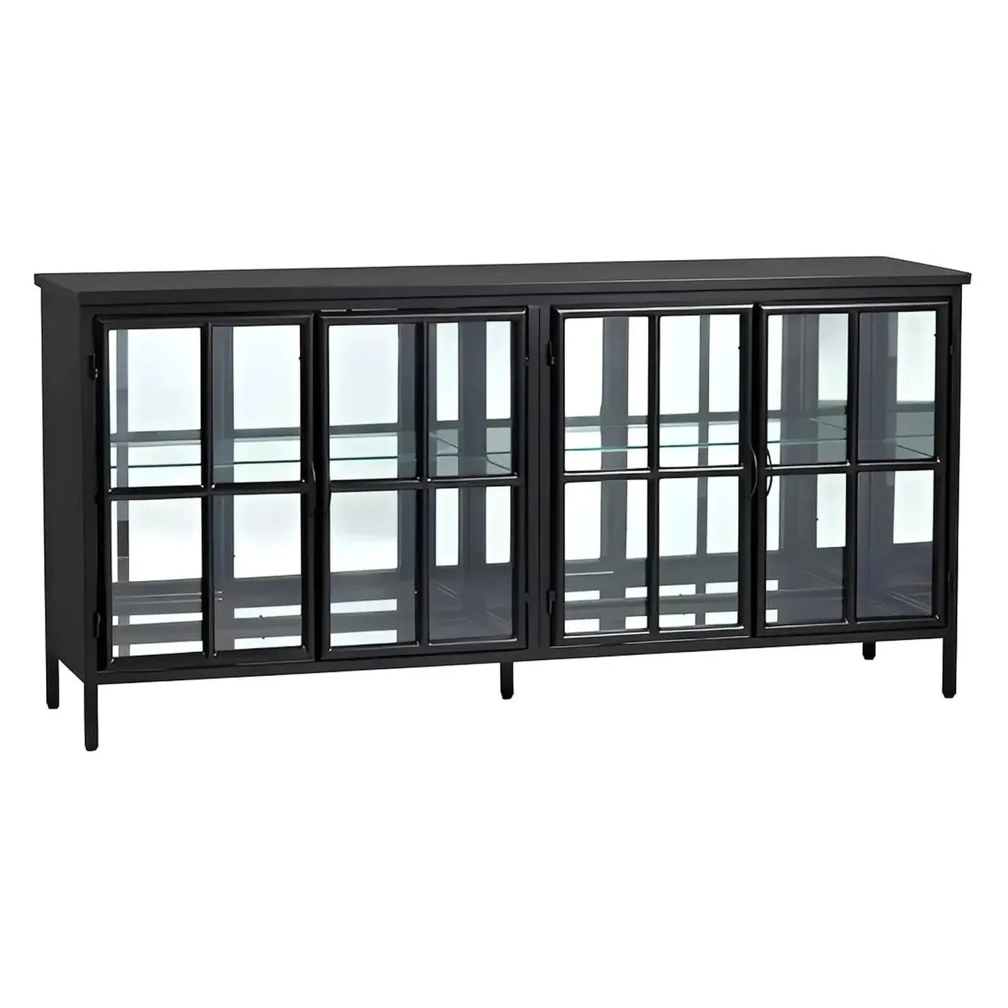 Jasperwood Four-Door Sideboard - Black - Contemporary, Transitional