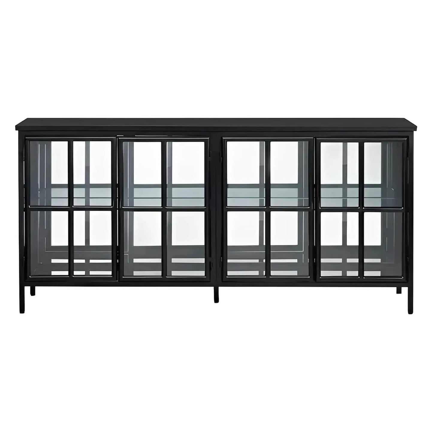Jasperwood Four-Door Sideboard - Black - Contemporary, Transitional