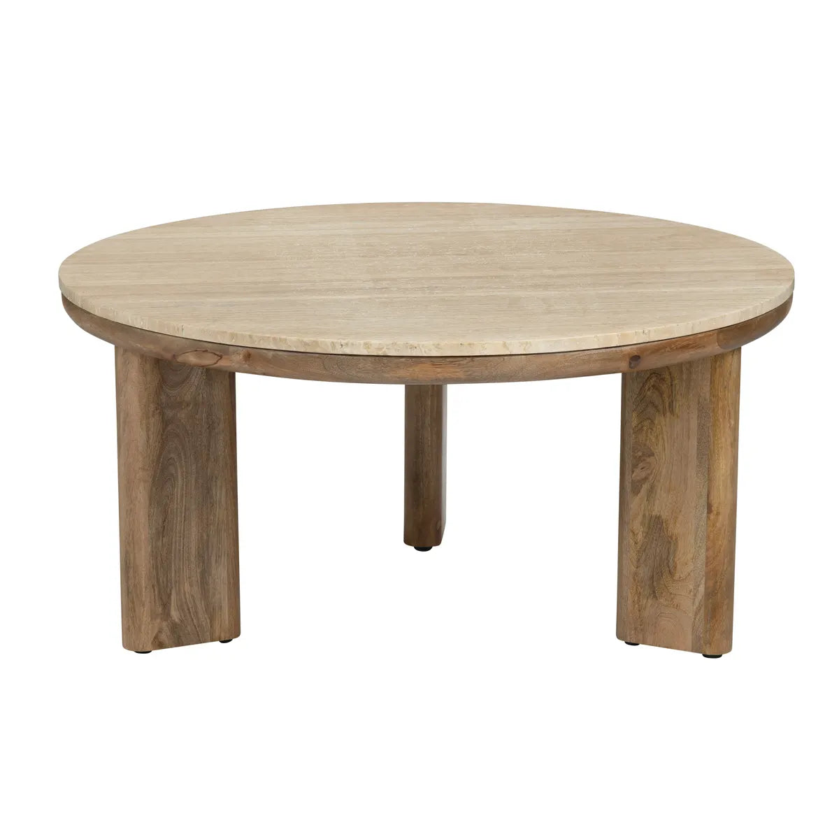Preston Round Solid Wood Cocktail or Coffee Table