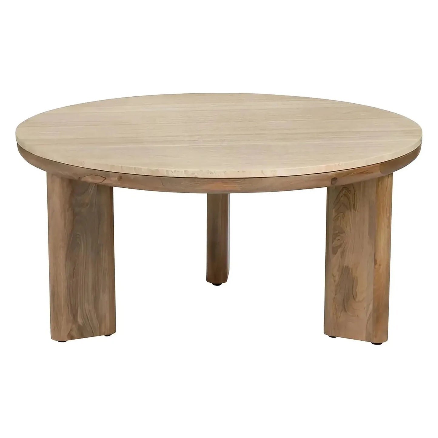 Preston Round Solid Wood Cocktail or Coffee Table