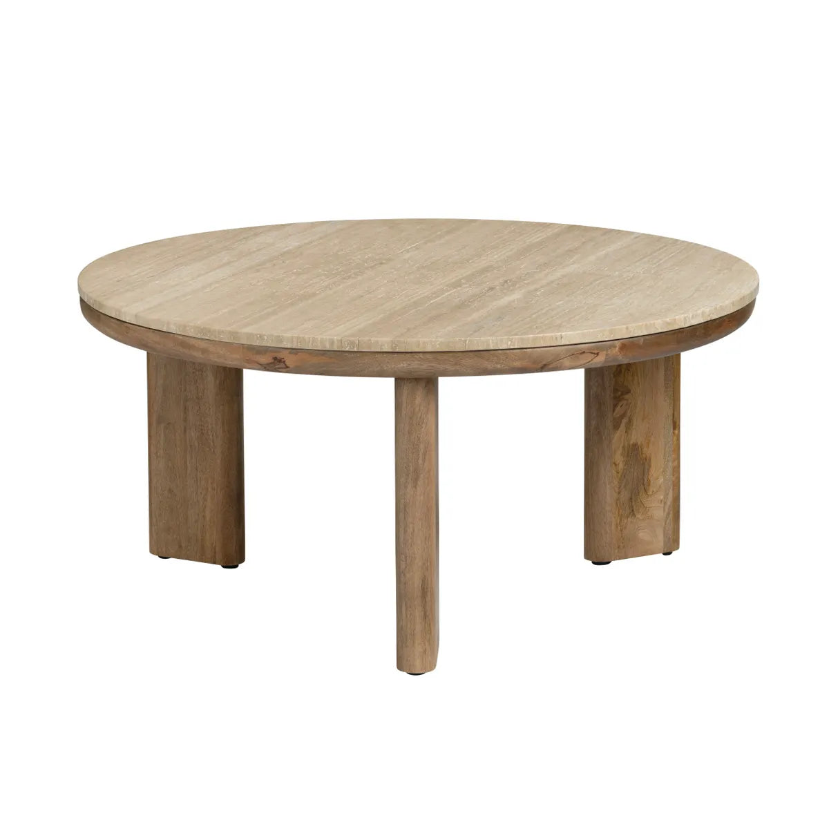 Preston Round Solid Wood Cocktail or Coffee Table