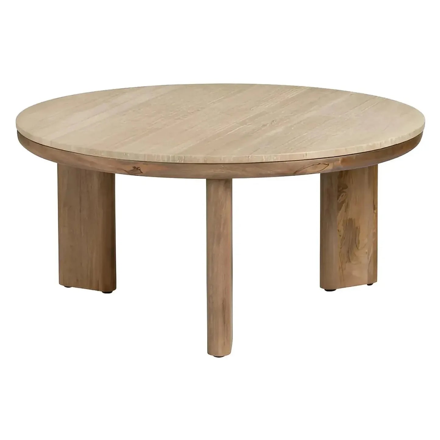 Preston Round Solid Wood Cocktail or Coffee Table