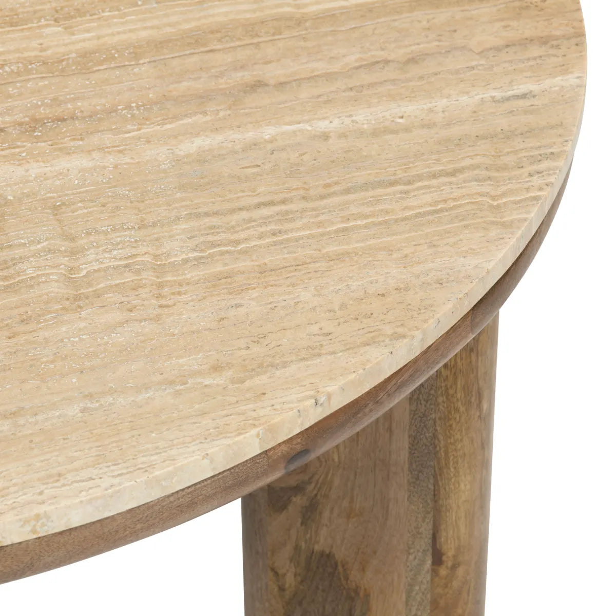 Preston Round Solid Wood Cocktail or Coffee Table