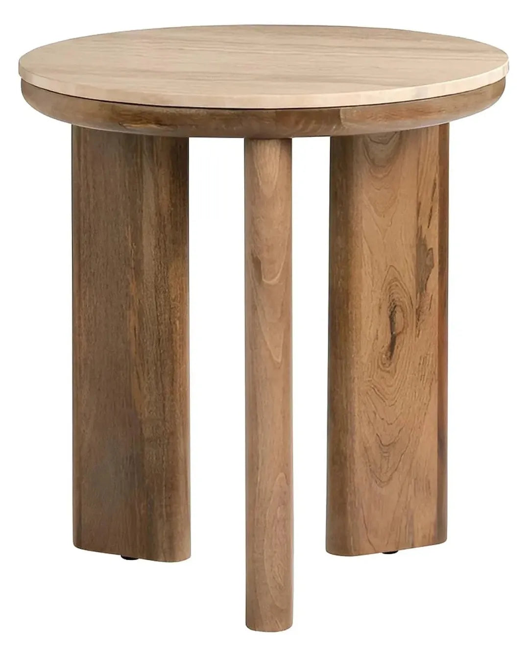 Preston Round Solid Wood End Table (Set of 2) – Contemporary Modern Traditional