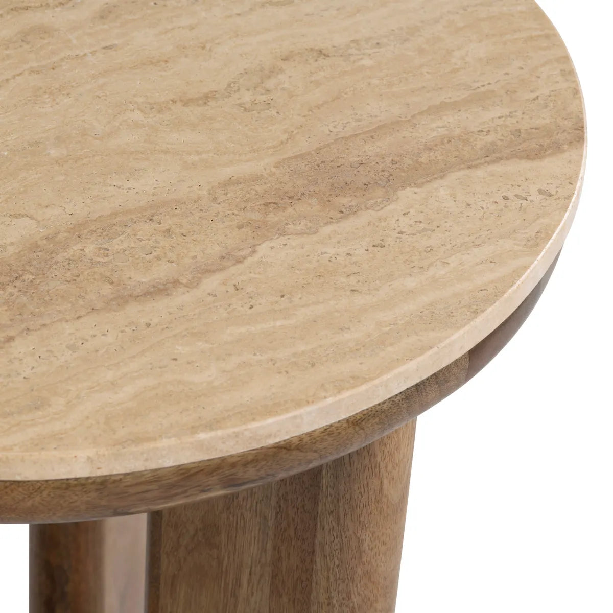 Preston Round Solid Wood End Table (Set of 2) – Contemporary Modern Traditional