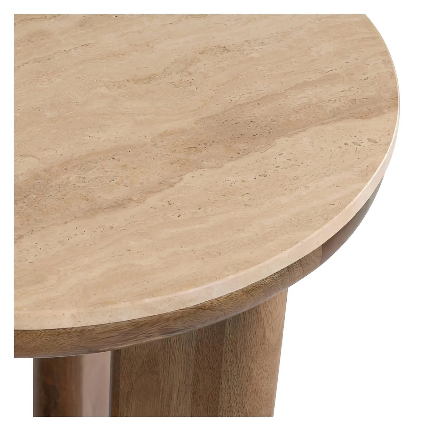 Preston Round Solid Wood End Table (Set of 2) – Contemporary Modern Traditional