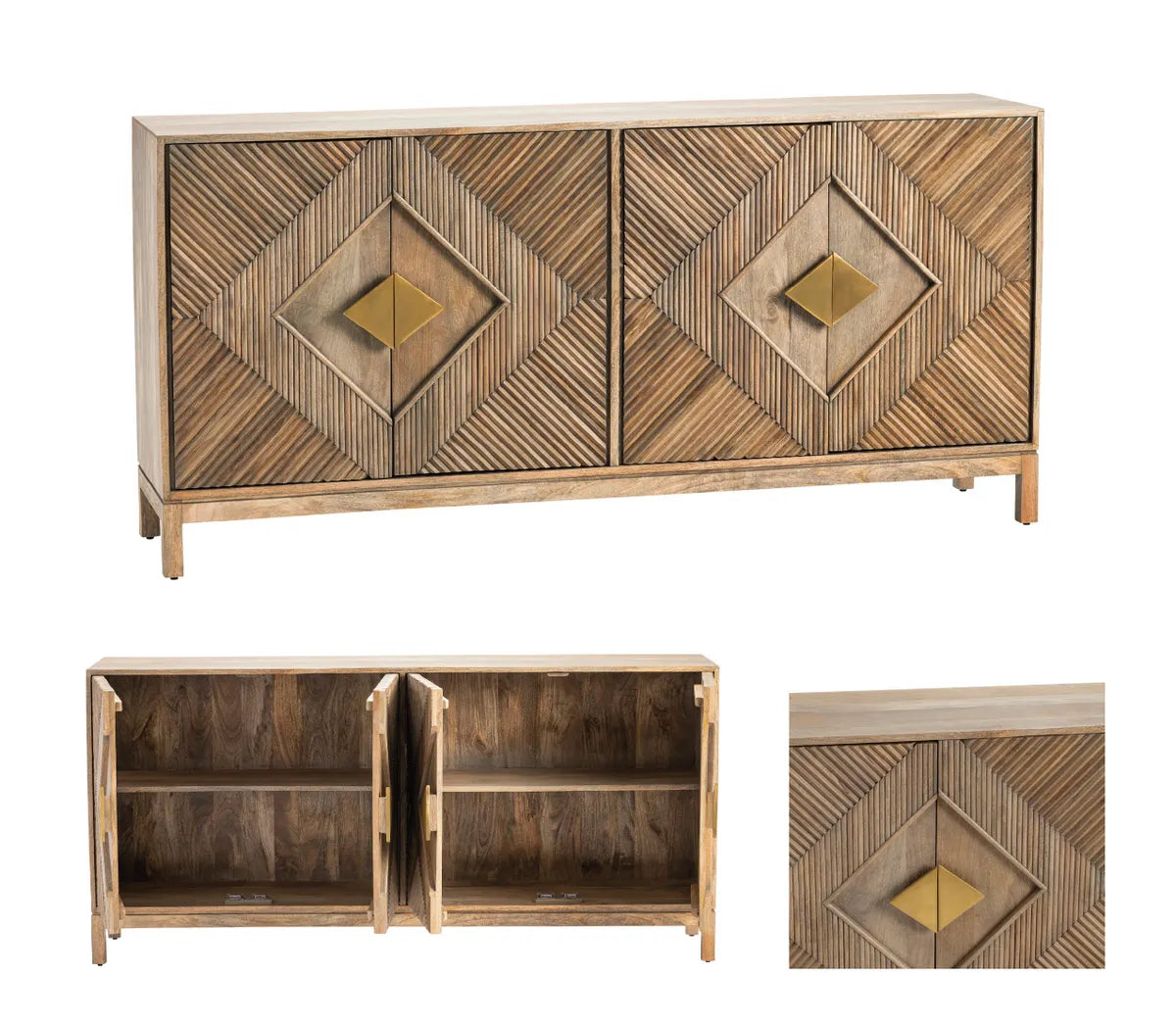 Brookline Sideboard, Buffet, or Credenza | 72 x 16 x 34 (in)