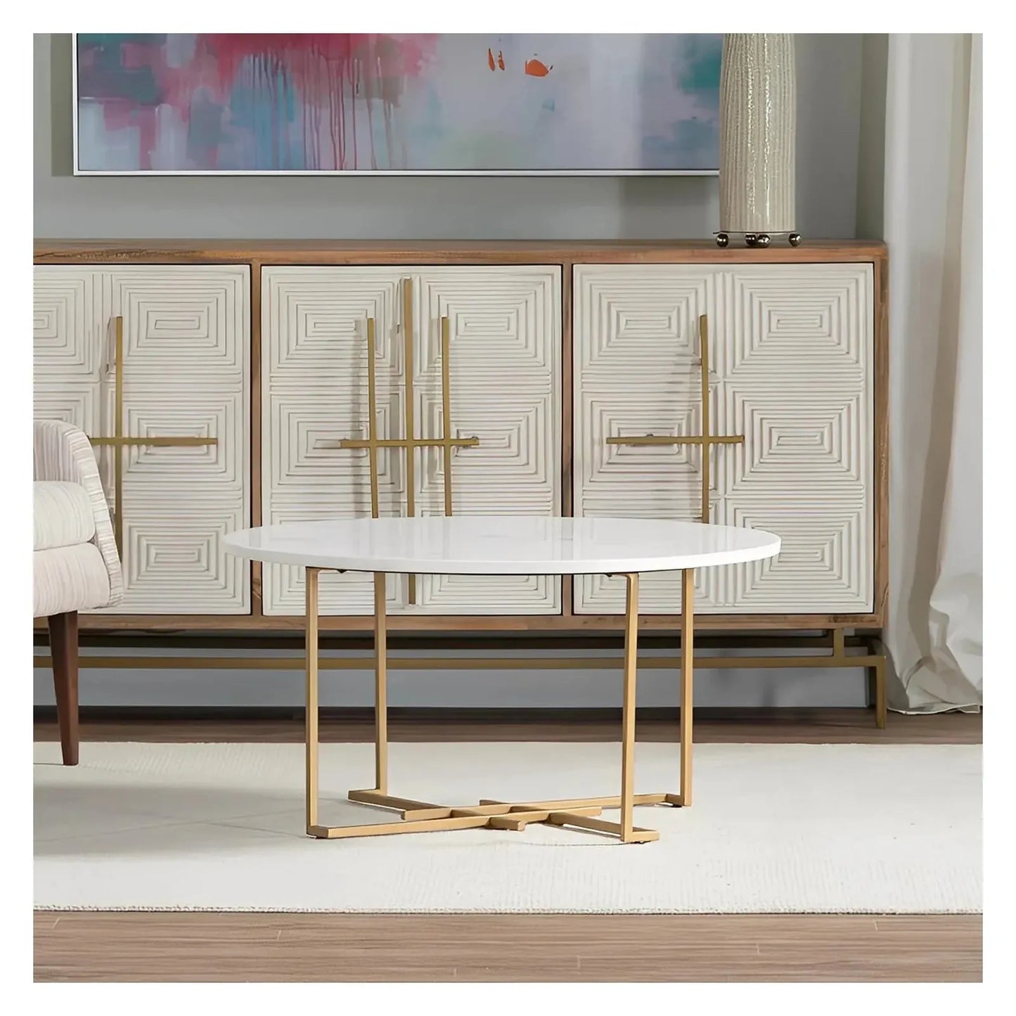 Langwell Round Cocktail or Coffee Table