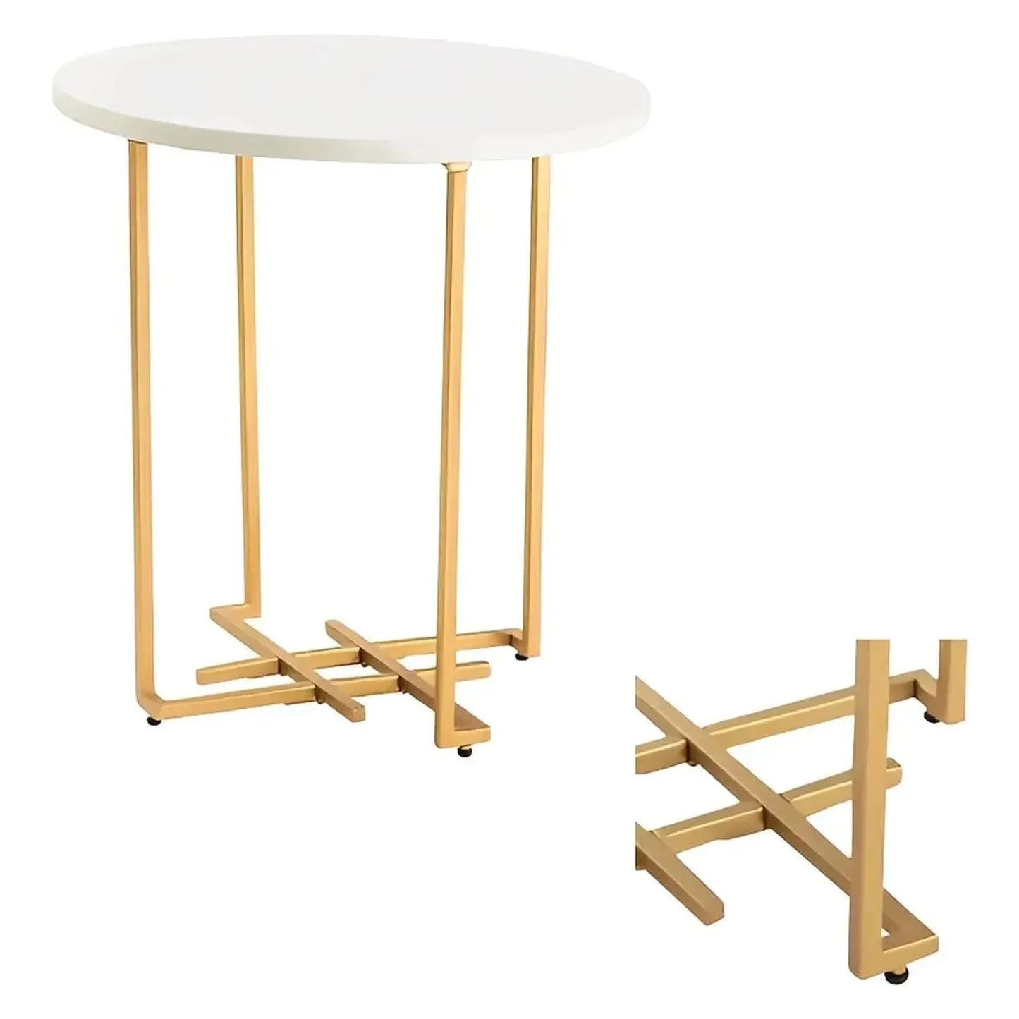 Langwell End Table (Set of 2) - Round - Square - Metal Frame