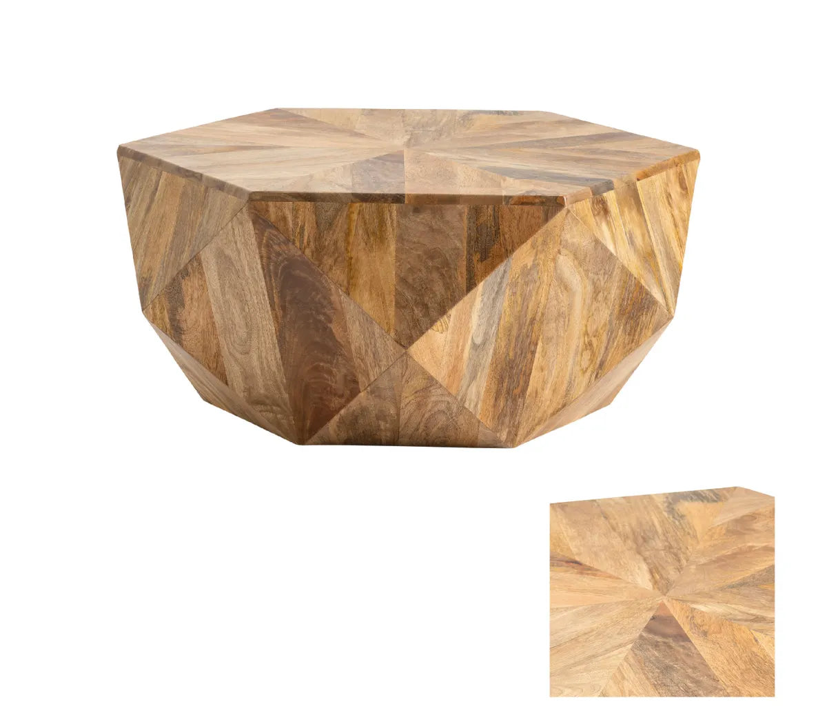 Roxford Faceted Round Cocktail or Coffee Table