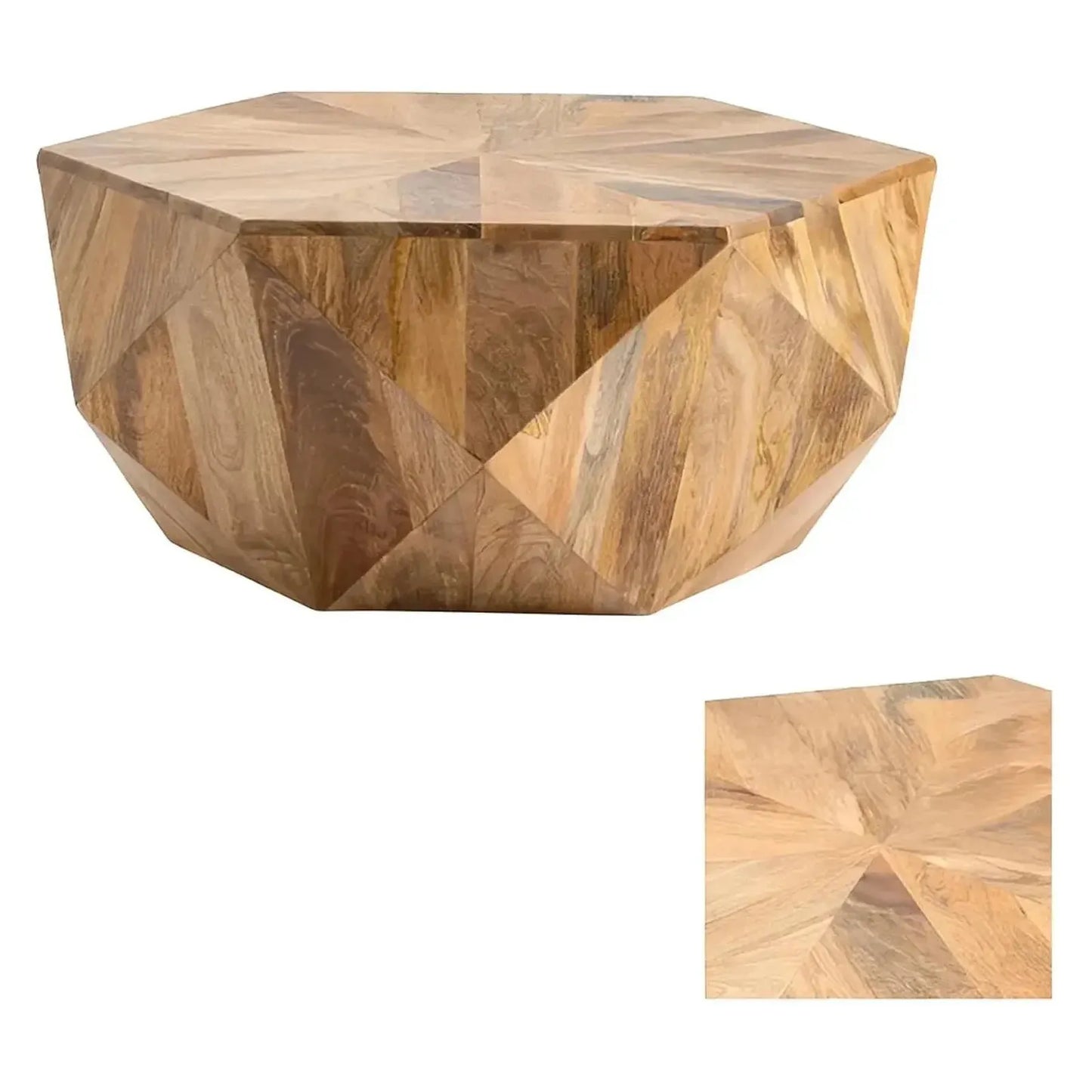Roxford Faceted Round Cocktail or Coffee Table