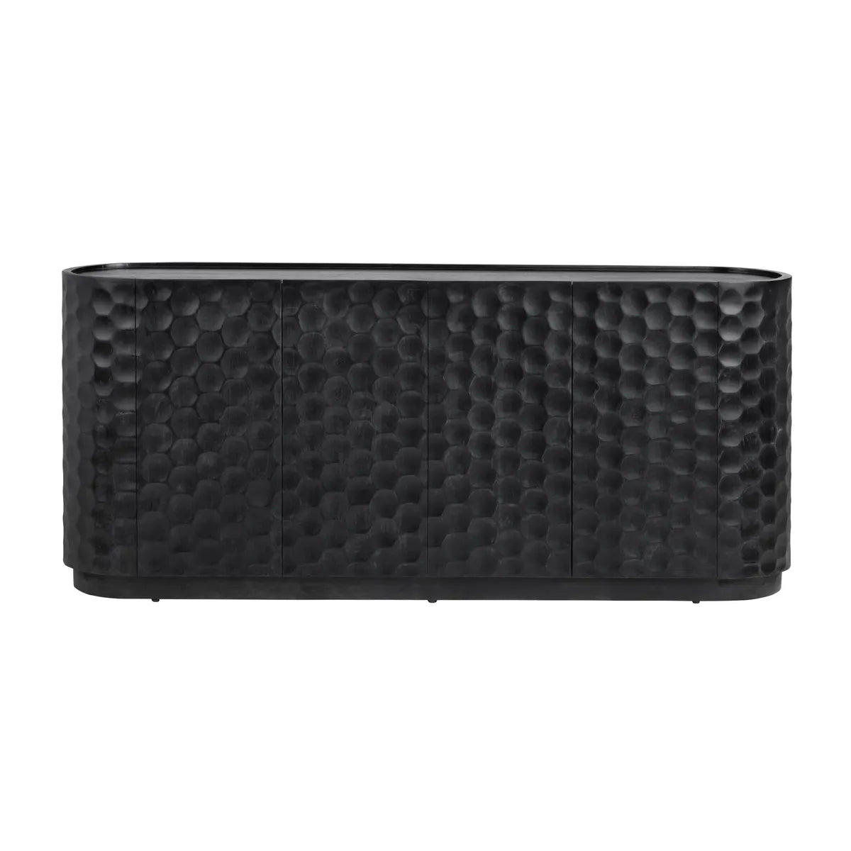 Langdon Four-Door Sideboard (Black) - Black - Transitional