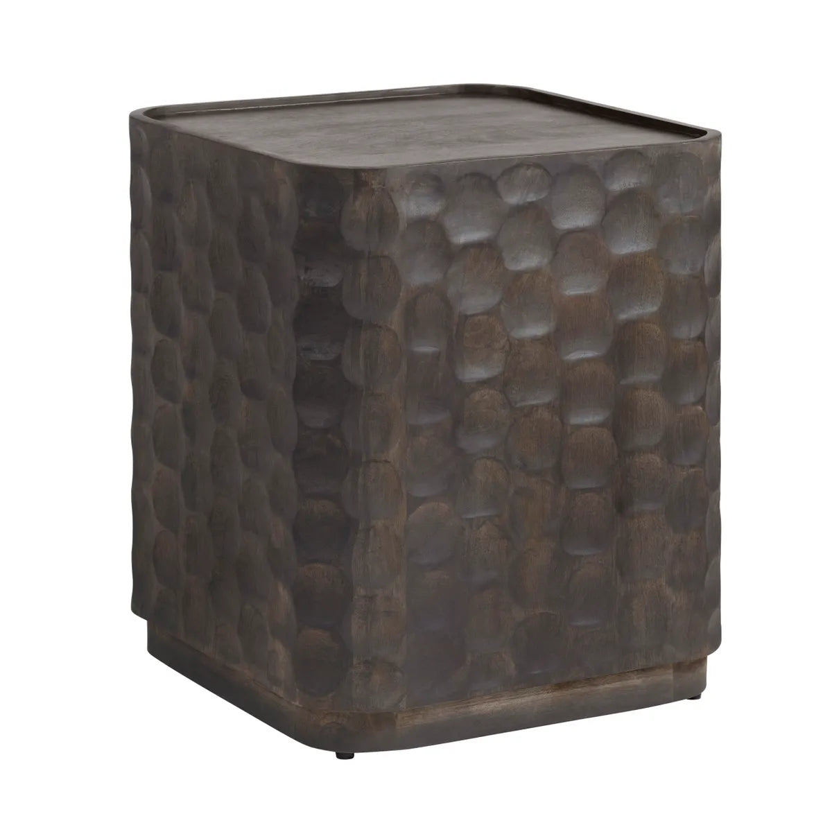 Garyt Square Hammered Metal End Table – Bronze Finish (Set of 2)