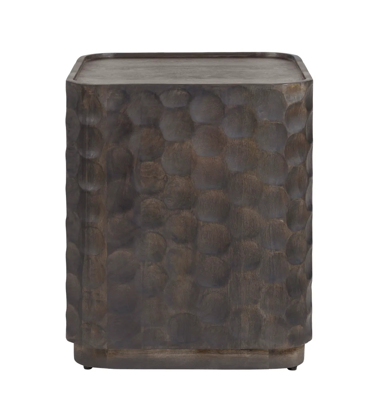 Garyt Square Hammered Metal End Table – Bronze Finish (Set of 2)