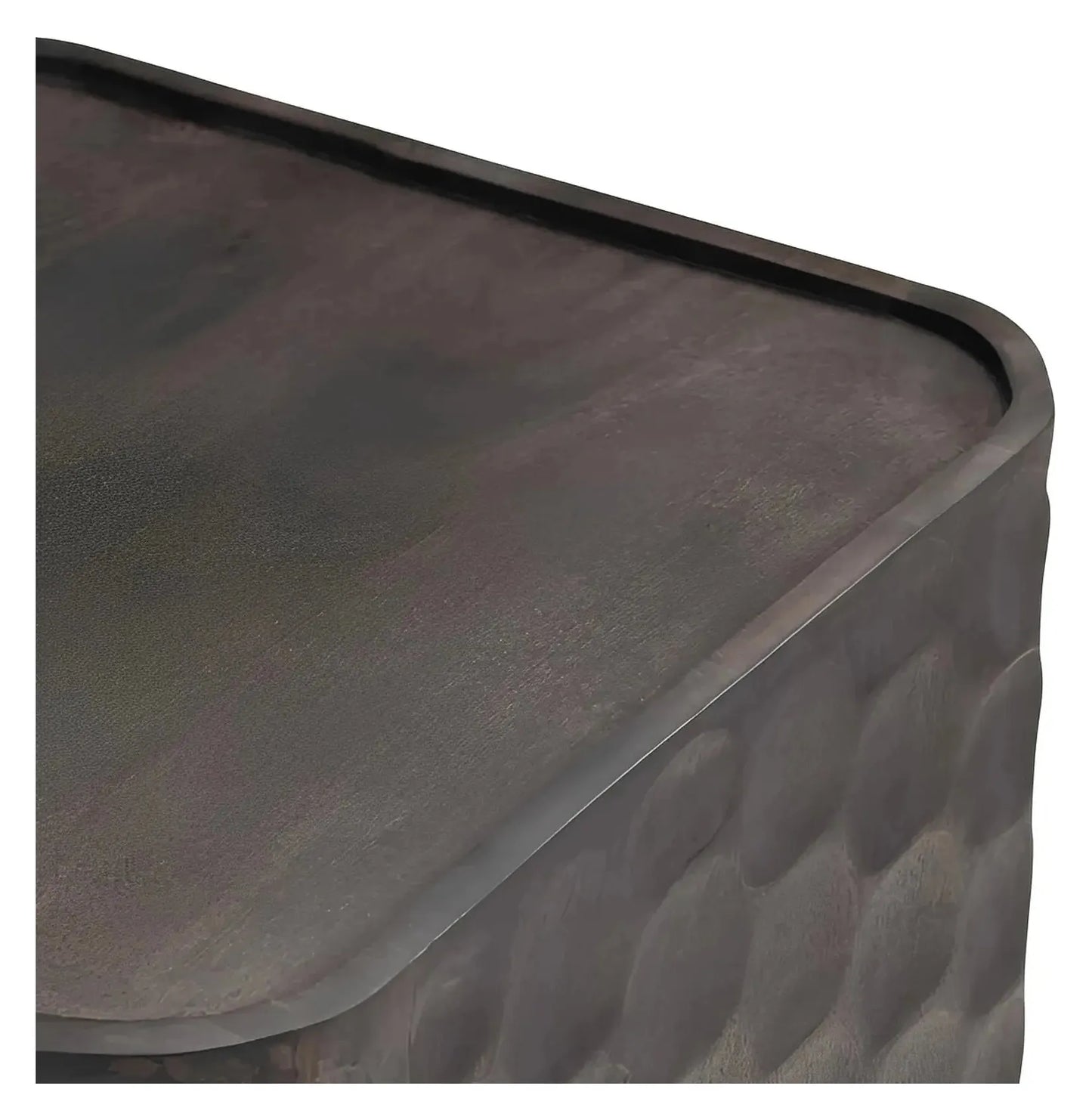 Garyt Square Hammered Metal End Table – Bronze Finish (Set of 2)