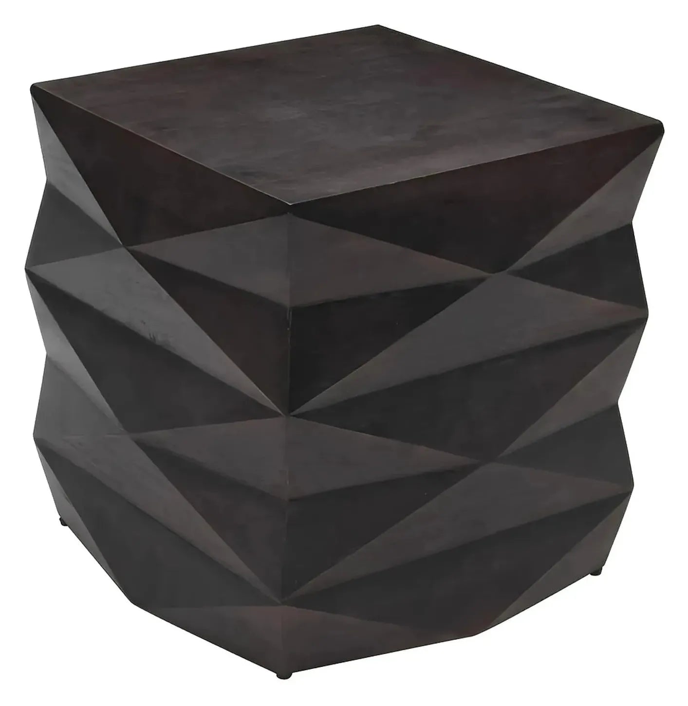 Briarcliff Faceted End Table – Dark Espresso Finish (Set of 2)