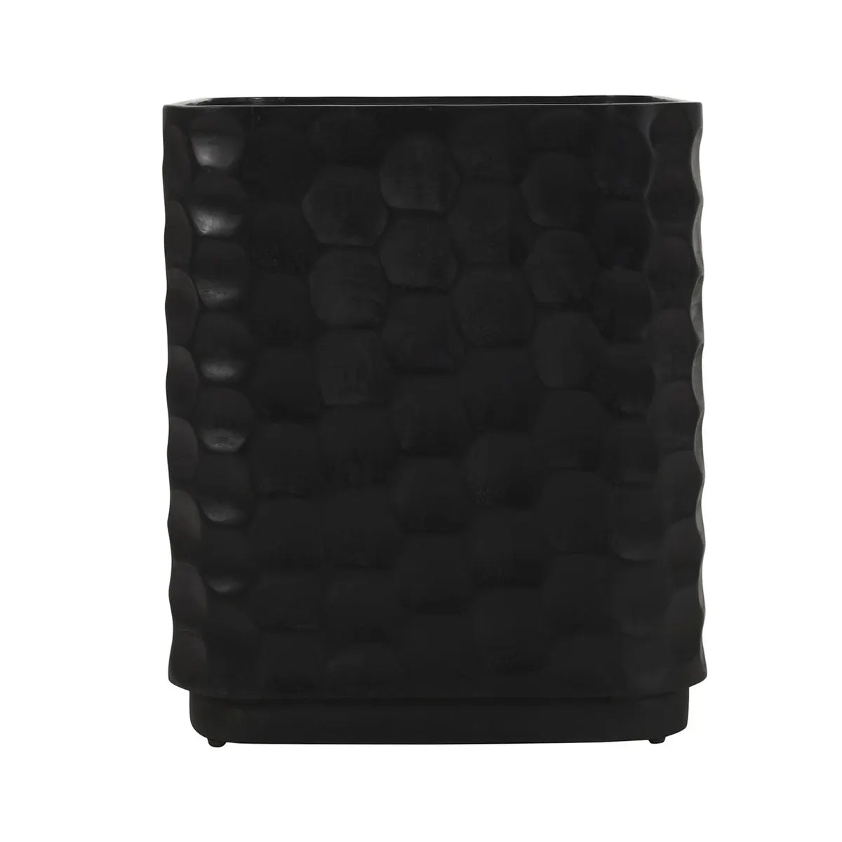 Garyt Square Hammered End Table – Black Finish (Set of 2)