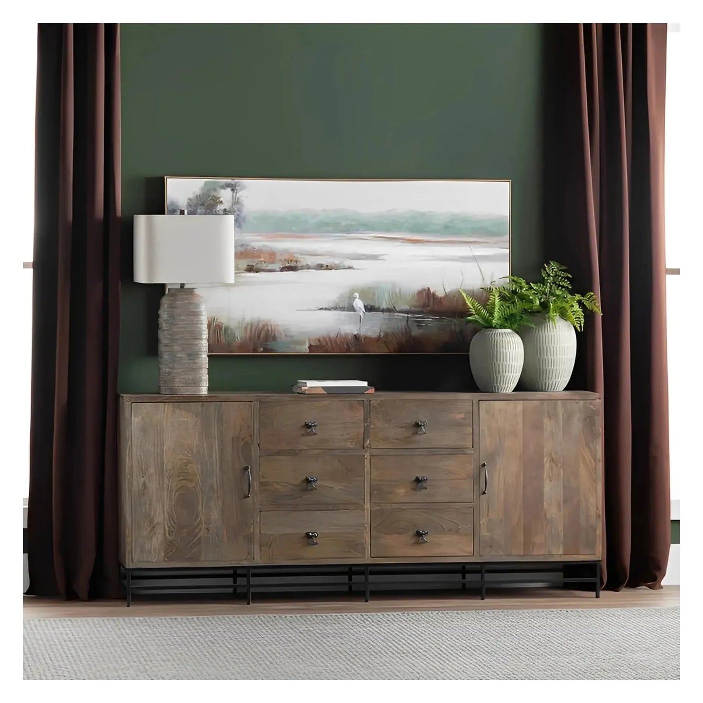 Silverton Sideboard, Buffet, or Credenza | 80 x 16 x 34 (in)
