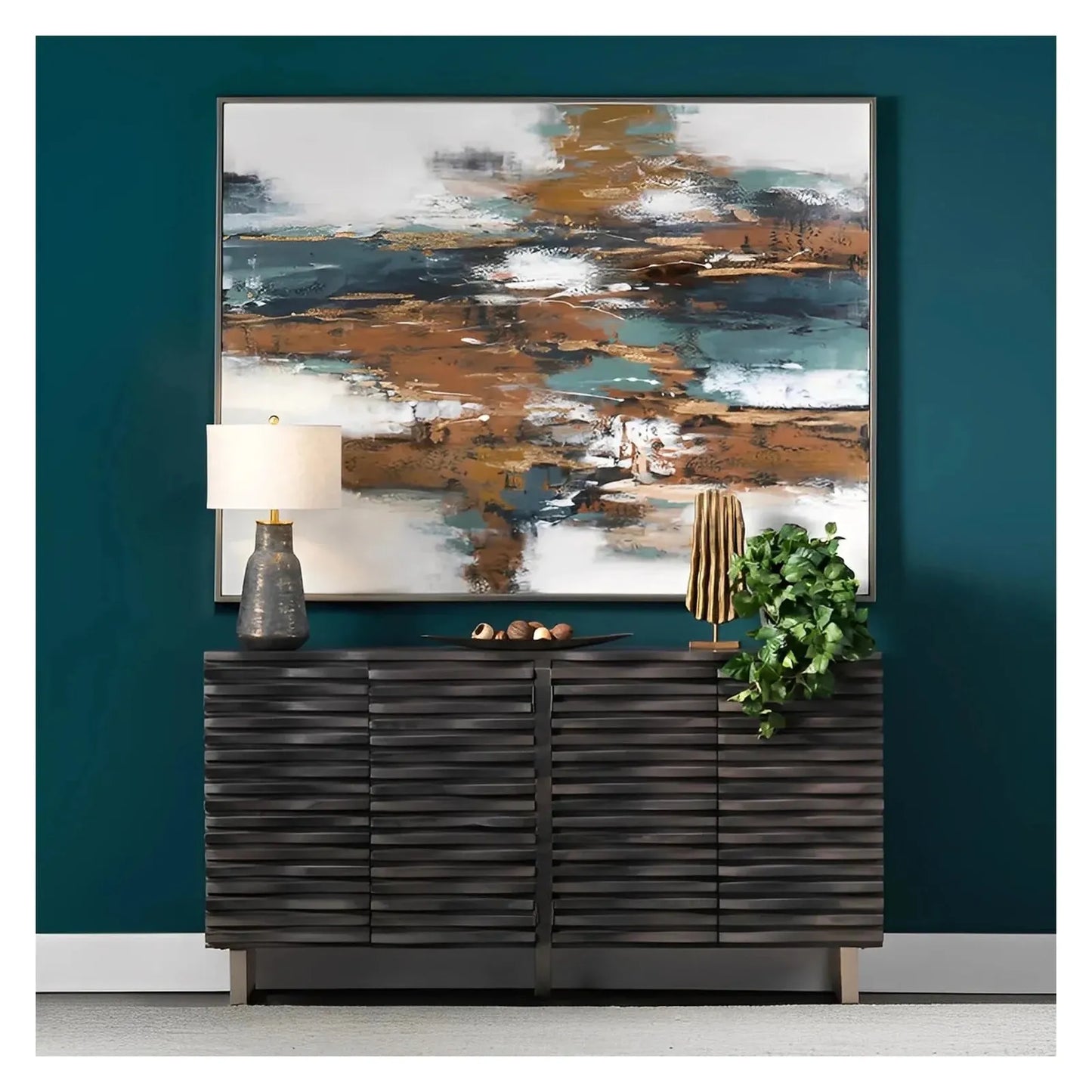 Oakvale Wave Sideboard - Grey - Contemporary, Transitional