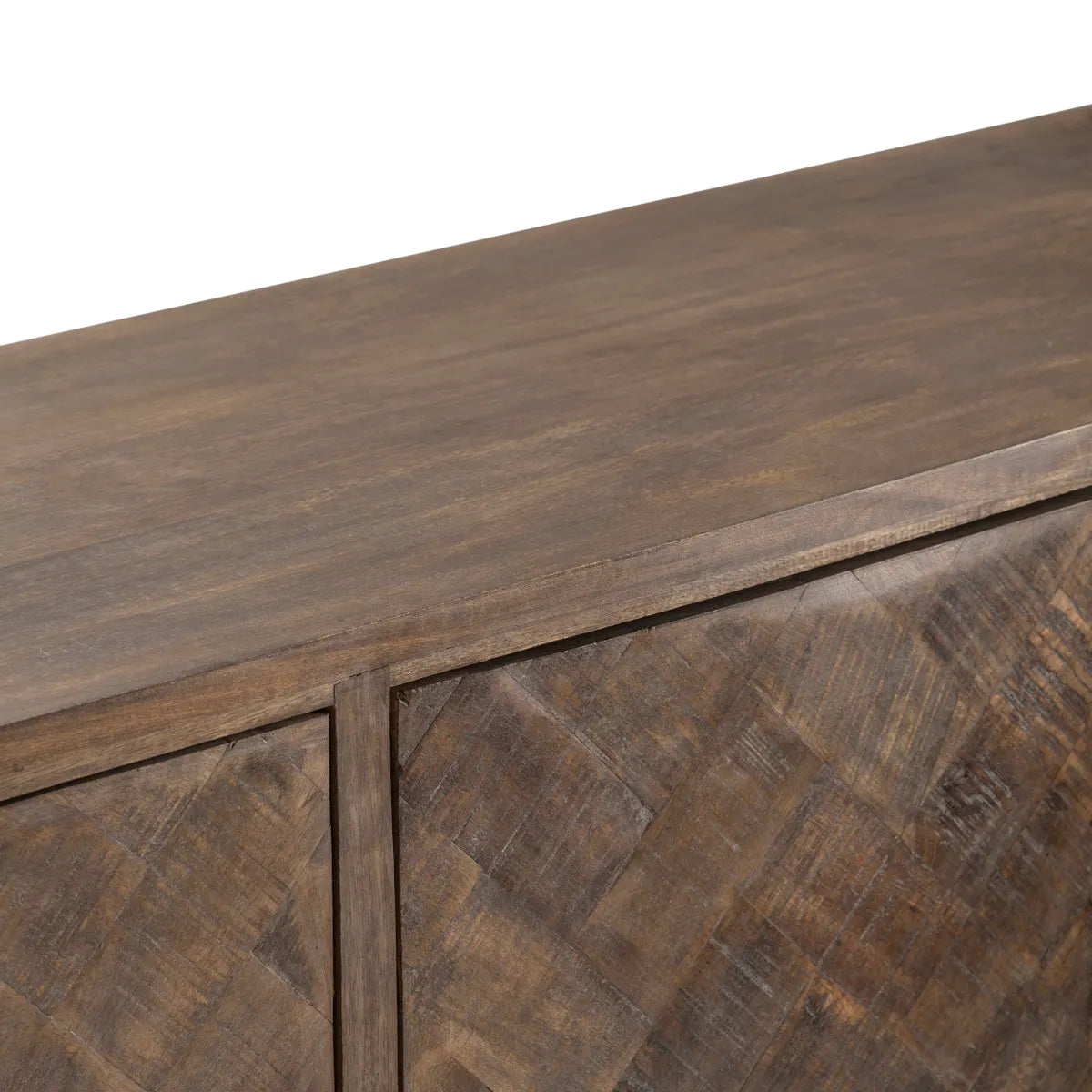 Silverpine Herringbone Sideboard, Buffet, or Credenza | 72 x 17 x 36 (in)