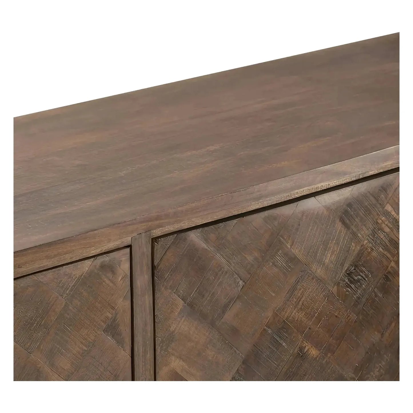 Silverpine Herringbone Sideboard, Buffet, or Credenza | 72 x 17 x 36 (in)