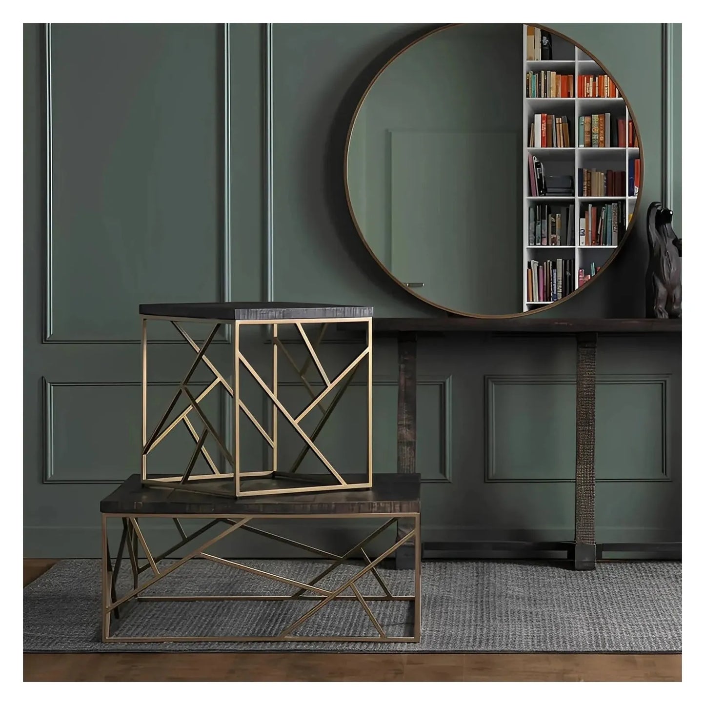 Harrington Geometric Square Cocktail or Coffee Table