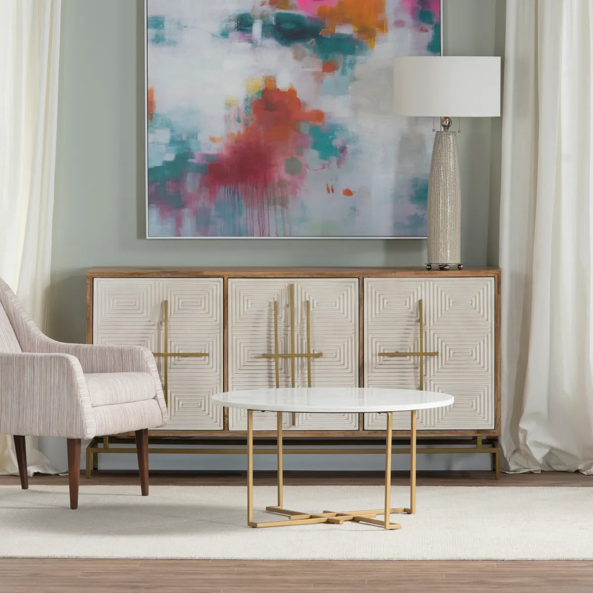 Falmouth Sideboard, Buffet, or Credenza | 69 x 16 x 34 (in)