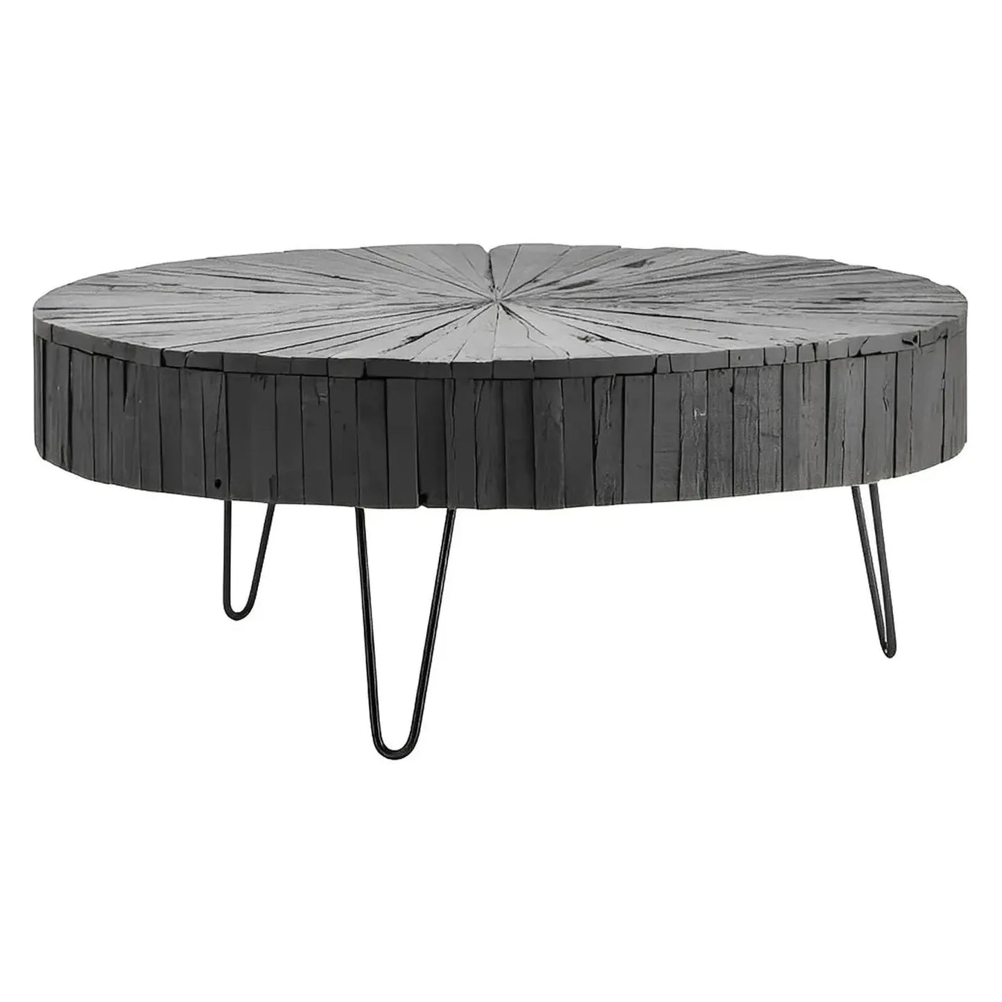 Harper Charred Wood Cocktail or Coffee Table