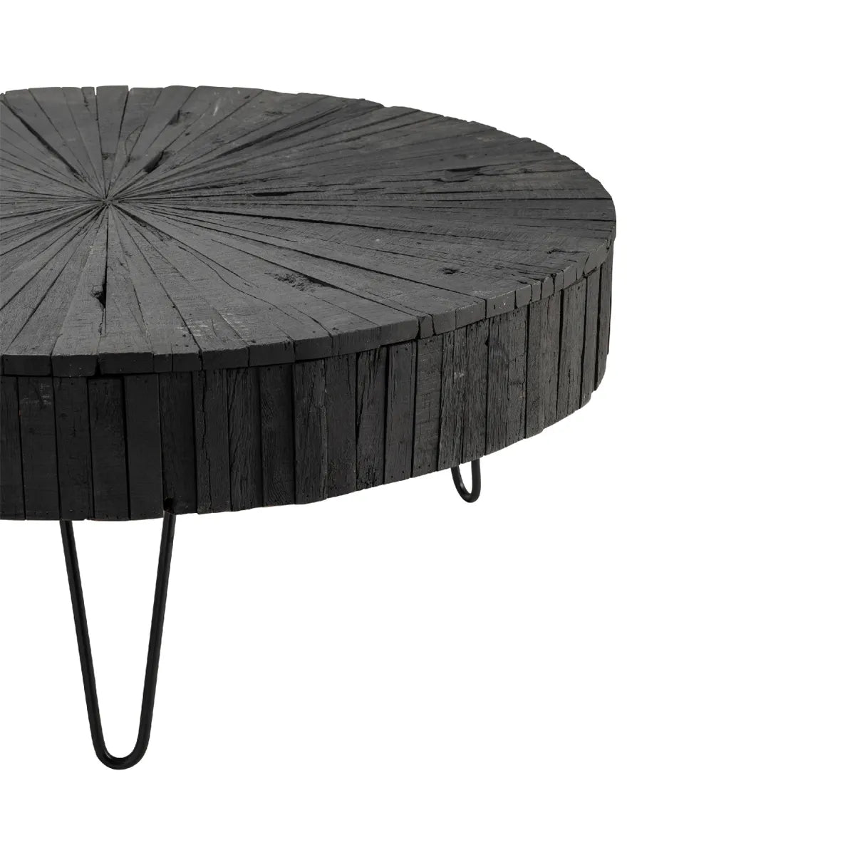 Harper Charred Wood Cocktail or Coffee Table