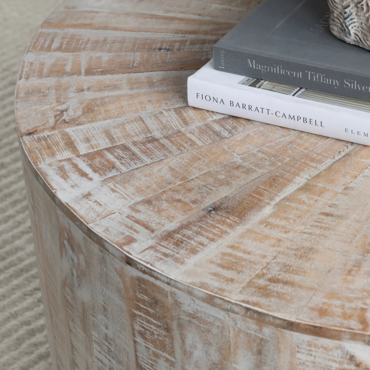 Dawnbridge Textured Drum Cocktail or Coffee Table