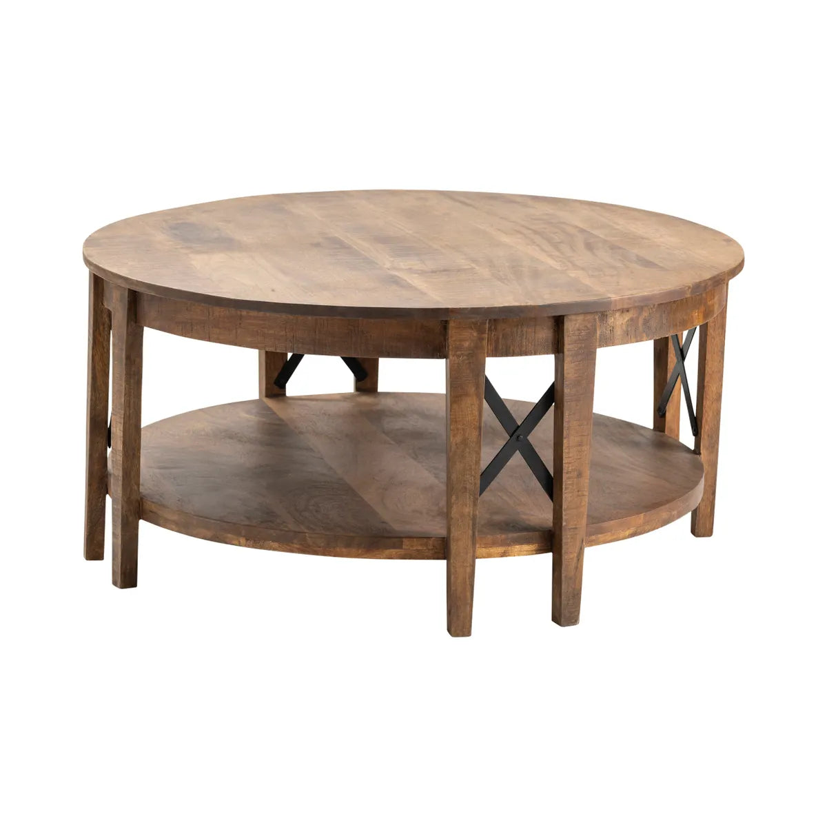 Foxhaven Round Shelf Cocktail or Coffee Table