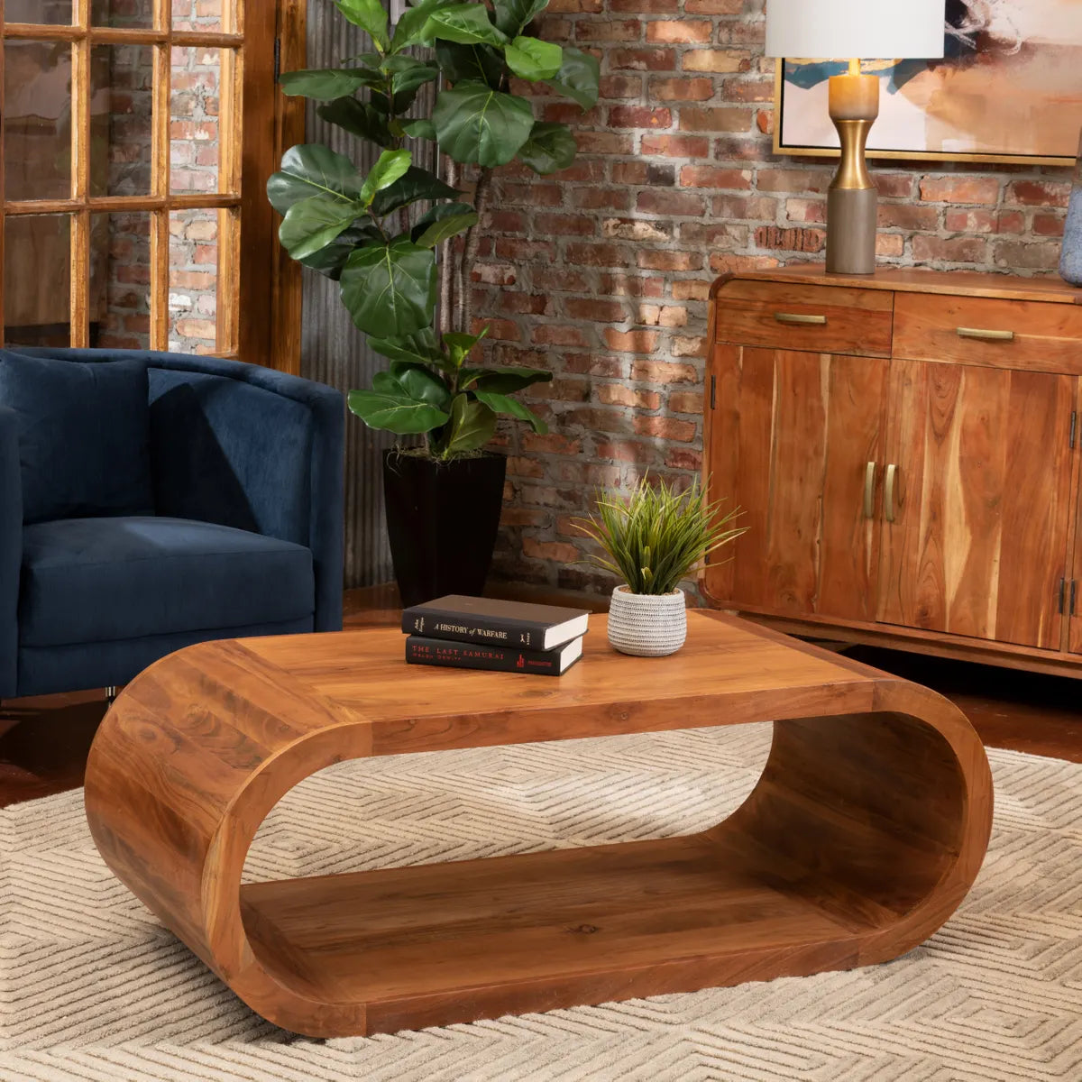 Kingstyn Curved Edge Cocktail or Coffee Table II