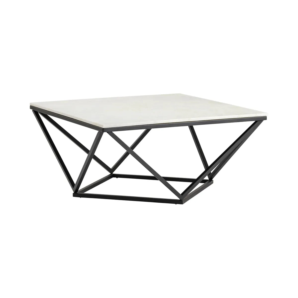 Somerset Geometric Marble Cocktail or Coffee Table