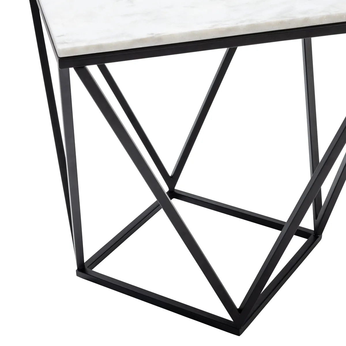Somerset End Table (Set of 2) - Metal Frame - Marble Top