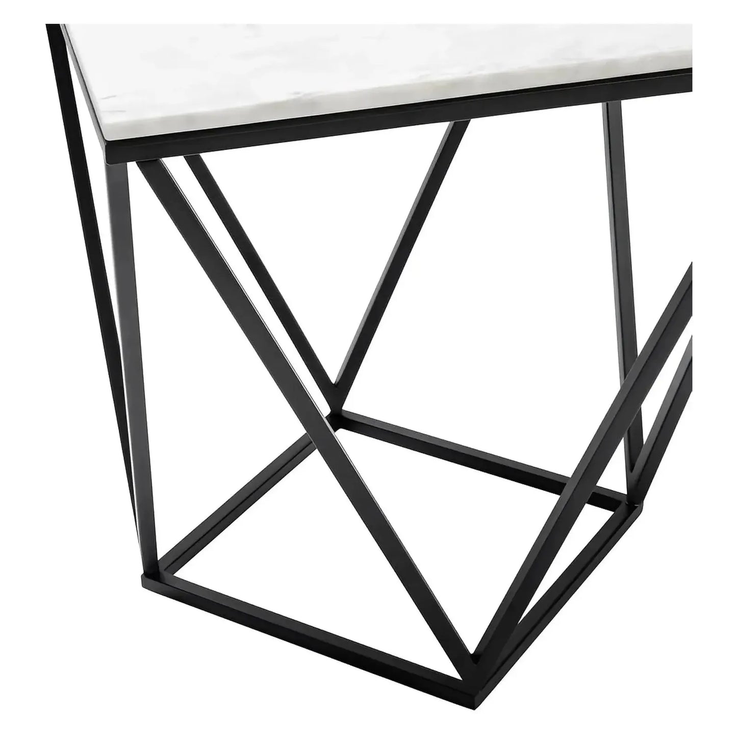 Somerset End Table (Set of 2) - Metal Frame - Marble Top