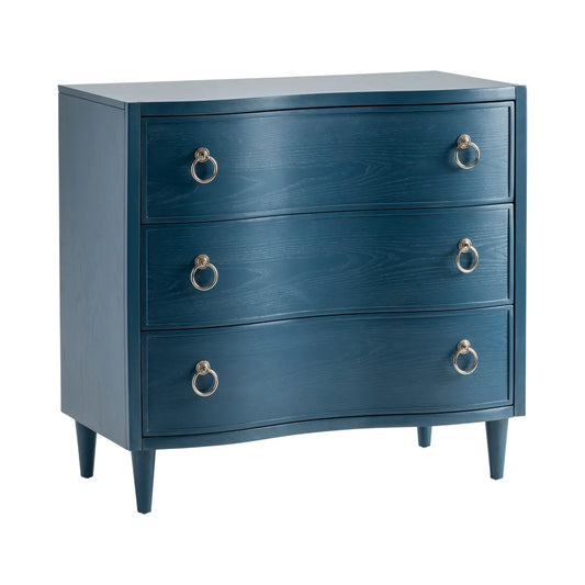 York Painted Blue Nightstands (2-Pack), Veneer, Wood, Transitional, tapered legs, solid wood craftsmanship