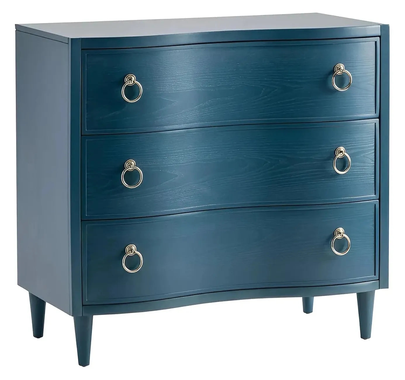 York Painted Blue Nightstands (2-Pack), Veneer, Wood, Transitional, tapered legs, solid wood craftsmanship