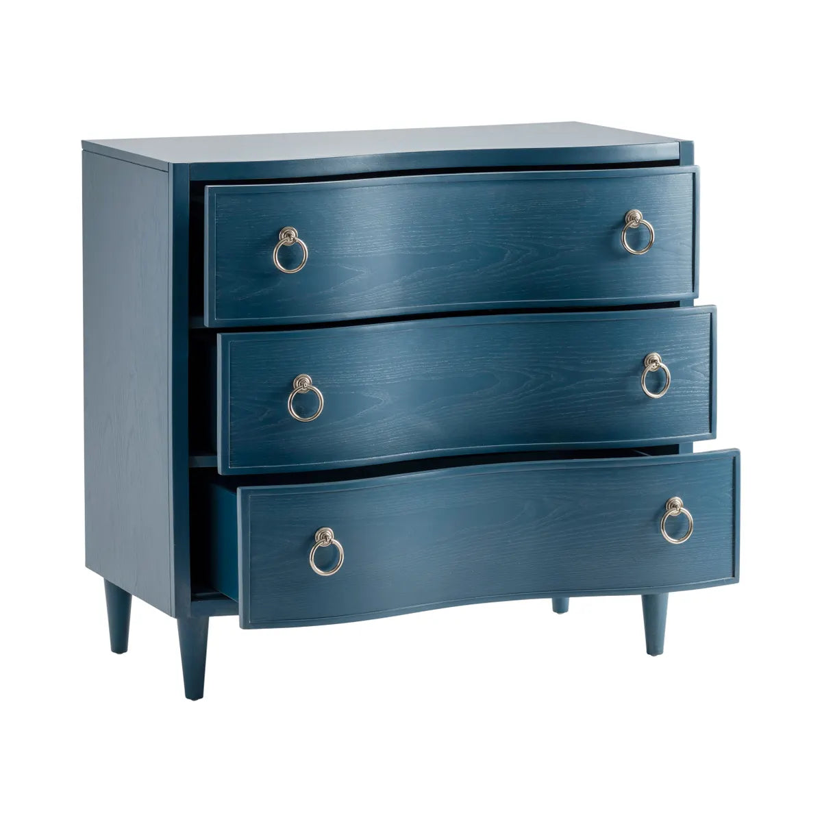 York Painted Blue Nightstands (2-Pack), Veneer, Wood, Transitional, tapered legs, solid wood craftsmanship