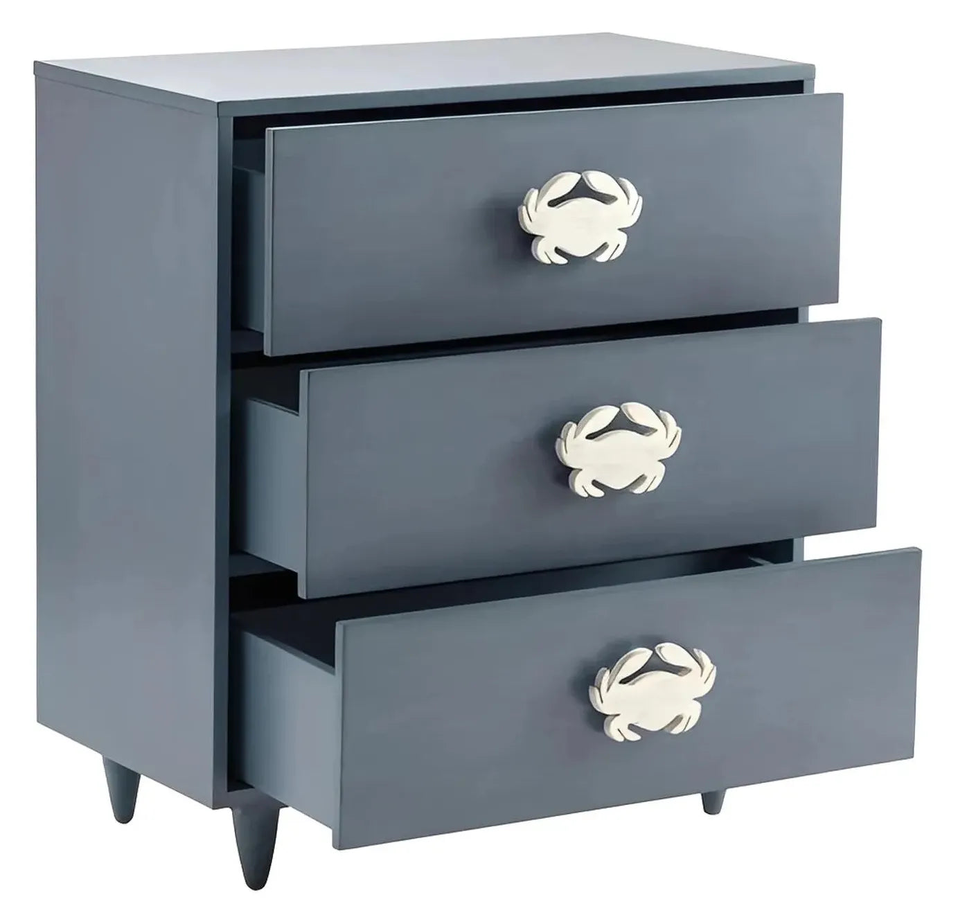 Lancaster Painted Blue Nightstands (2-Pack), Mdf, Wood, Coastal, solid wood craftsmanship, durable construction
