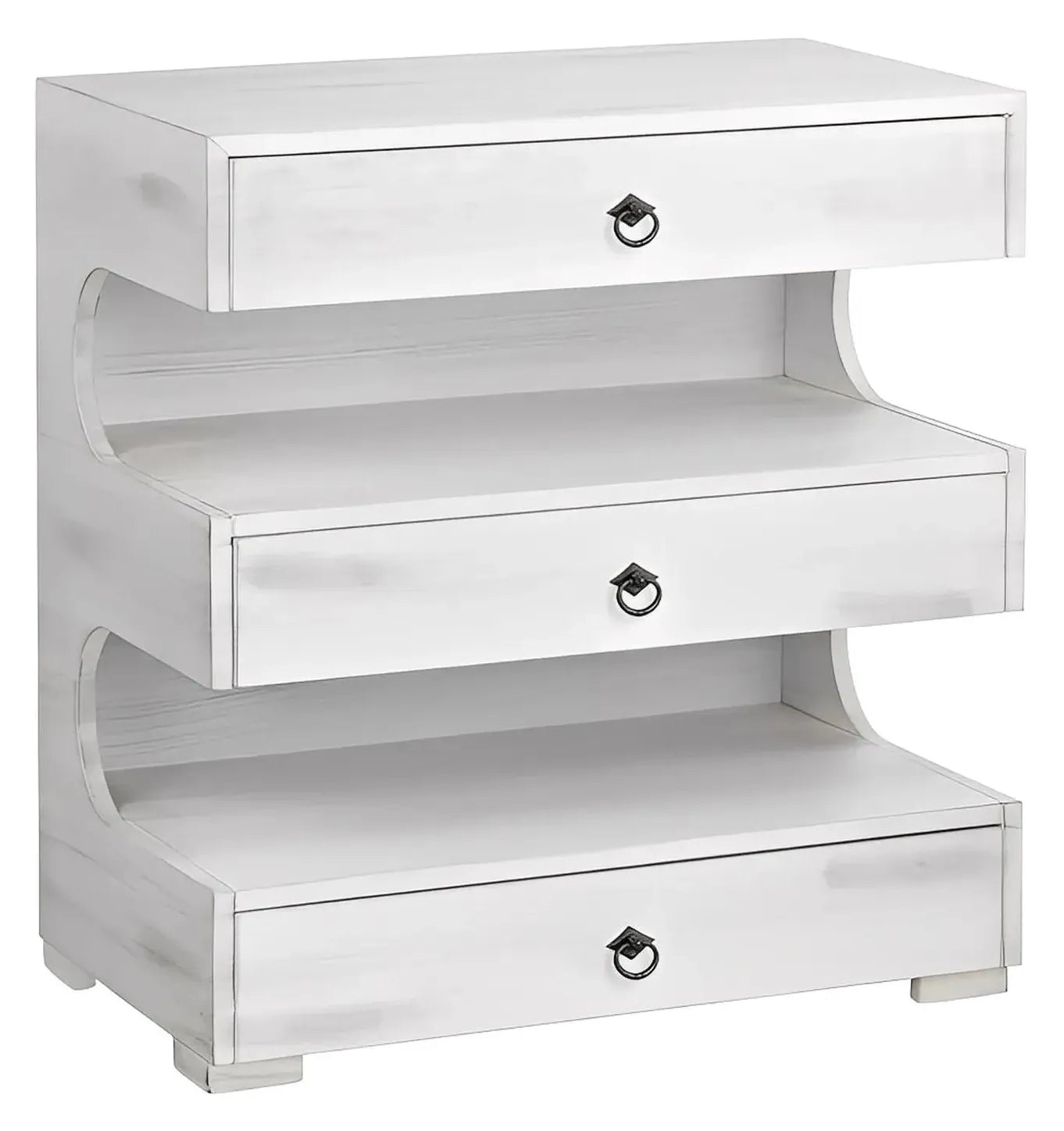 Bar Harbor Painted Grey Nightstands (2-Pack), Mdf, Wood, Transitional, tapered legs, solid wood craftsmanship