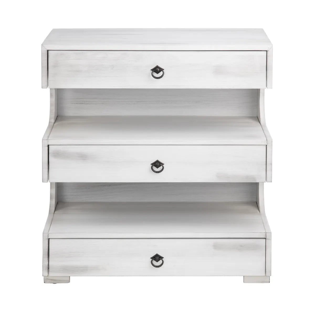 Bar Harbor Painted Grey Nightstands (2-Pack), Mdf, Wood, Transitional, tapered legs, solid wood craftsmanship