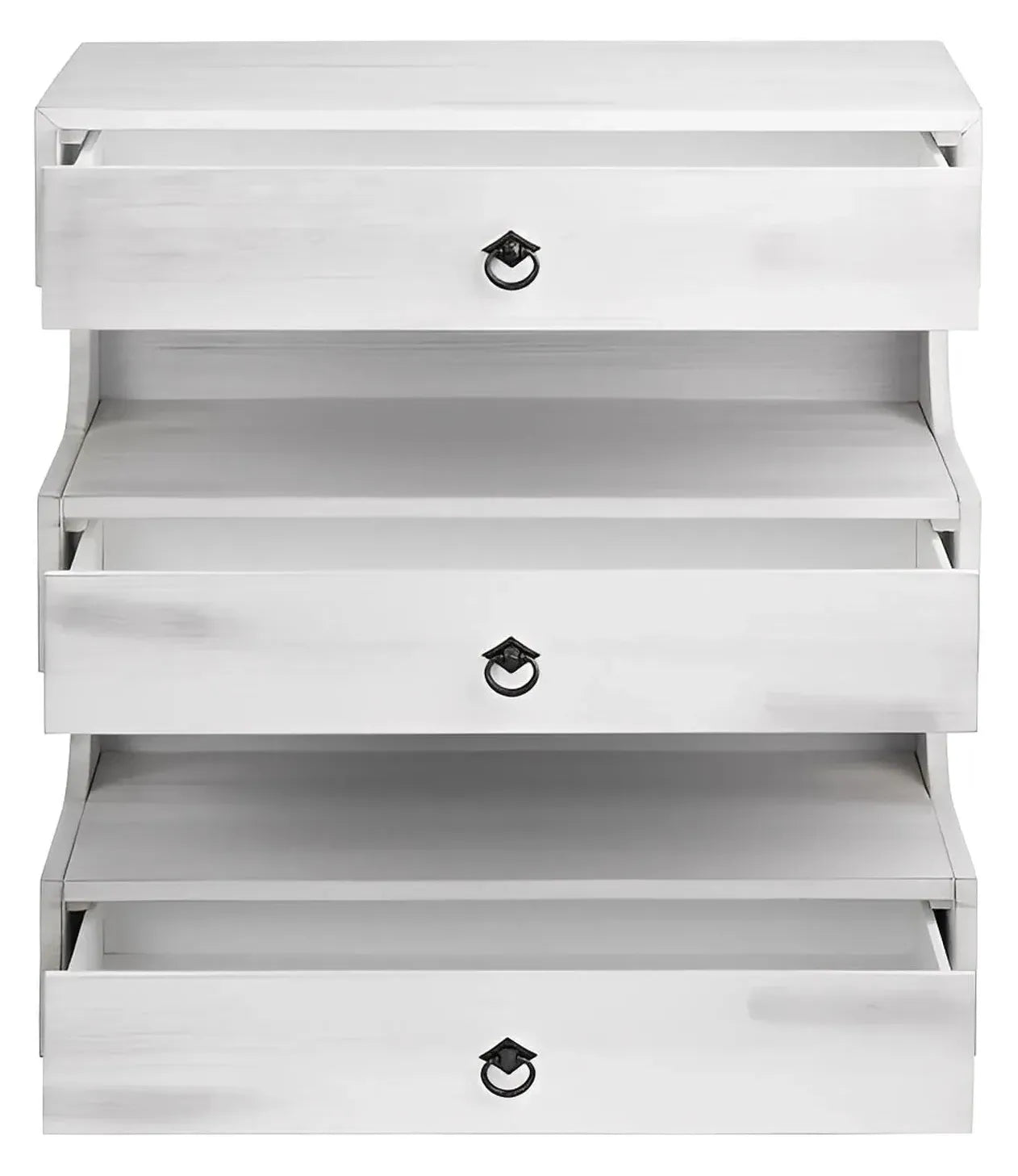 Bar Harbor Painted Grey Nightstands (2-Pack), Mdf, Wood, Transitional, tapered legs, solid wood craftsmanship