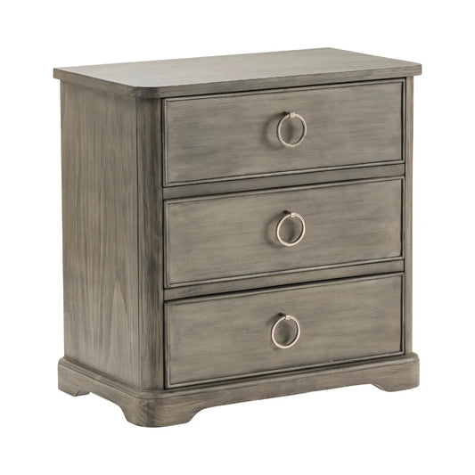 Hanover Painted Grey Nightstands (2-Pack), Wood, Transitional, tapered legs, solid wood craftsmanship