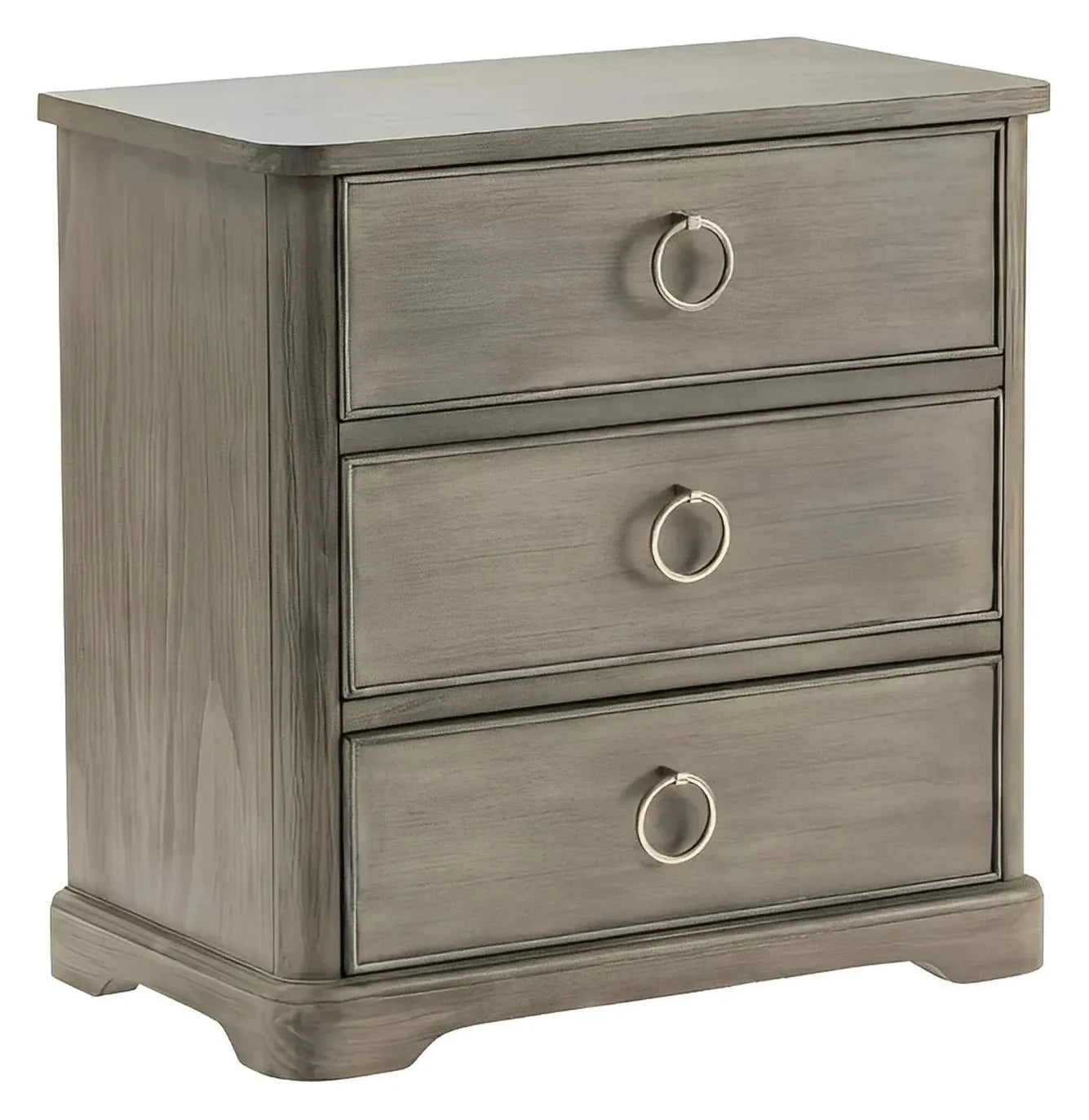 Hanover Painted Grey Nightstands (2-Pack), Wood, Transitional, tapered legs, solid wood craftsmanship