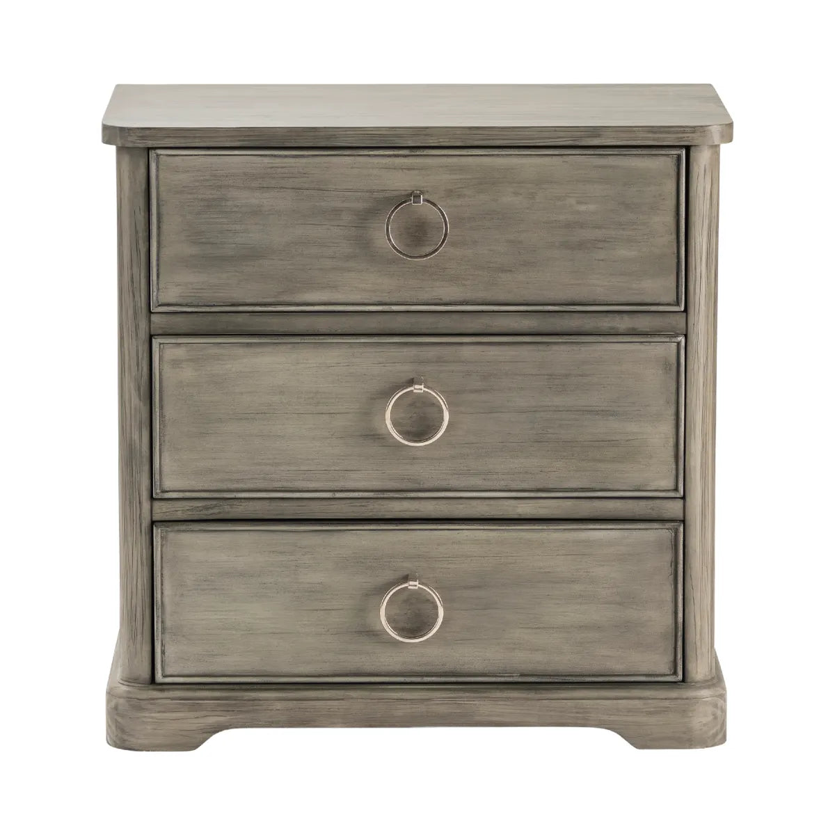Hanover Painted Grey Nightstands (2-Pack), Wood, Transitional, tapered legs, solid wood craftsmanship